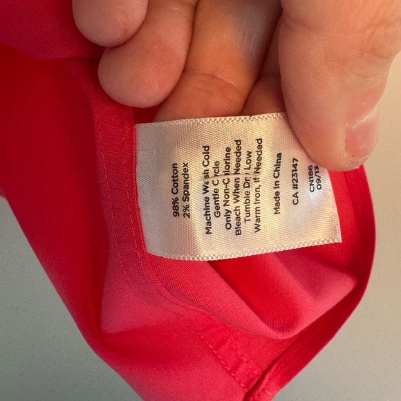 Talbots Dark Pink Boxy Button Down Shirt with Notched Collar 22W NWOT 3/4 sleeve - Picture 3 of 6